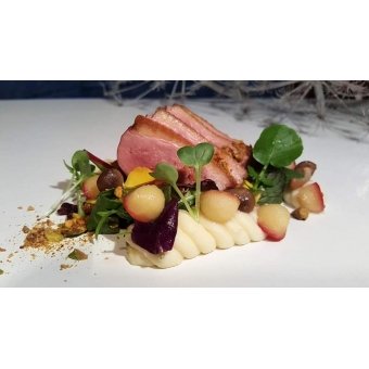 Hoofdgerecht: Gebraden Eendenborst